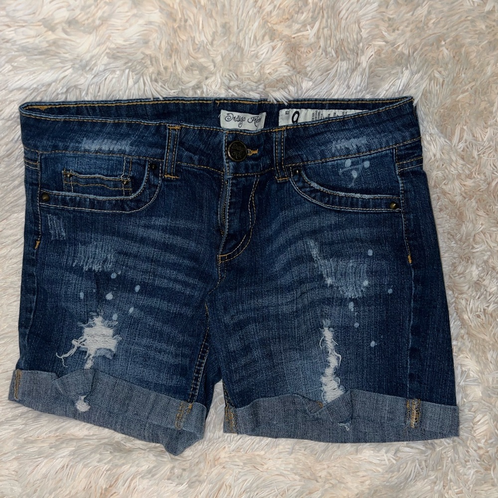 Blue Distressed Indigo Rein Denim Shorts size 9